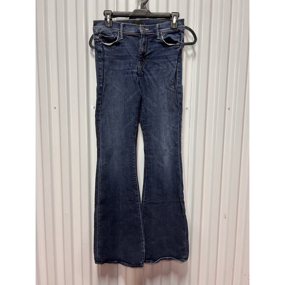 Mother Jeans Womens 28 Long Blue Flare Cruiser Dark Wash Partners Under Cover - Picture 1 of 16